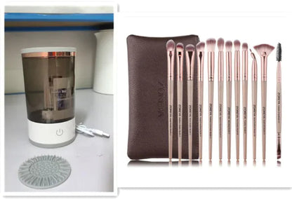 Electric Makeup Brush Cleaner with USB Charging WEM Support (www.WEM.support)