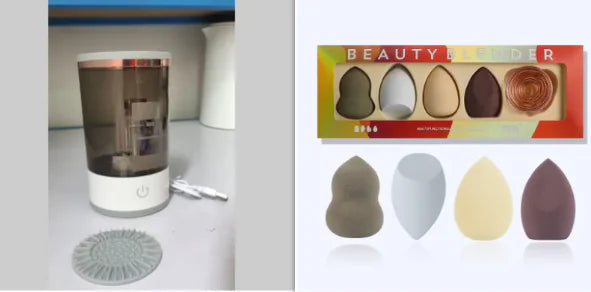 Electric Makeup Brush Cleaner with USB Charging WEM Support (www.WEM.support)