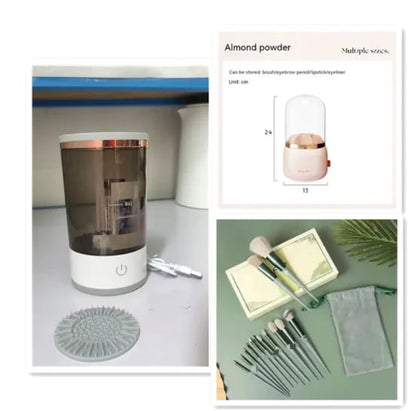 Electric Makeup Brush Cleaner with USB Charging WEM Support (www.WEM.support)