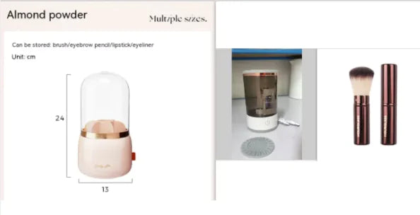Electric Makeup Brush Cleaner with USB Charging WEM Support (www.WEM.support)