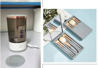 Electric Makeup Brush Cleaner with USB Charging WEM Support (www.WEM.support)
