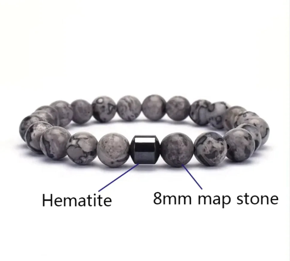 Natural Gemstone Beaded Bracelet WEM Support (www.WEM.support)