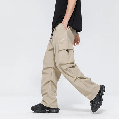 Men's Spring Loose Straight Plus Size Casual Wide Leg WEM Support (www.WEM.support)