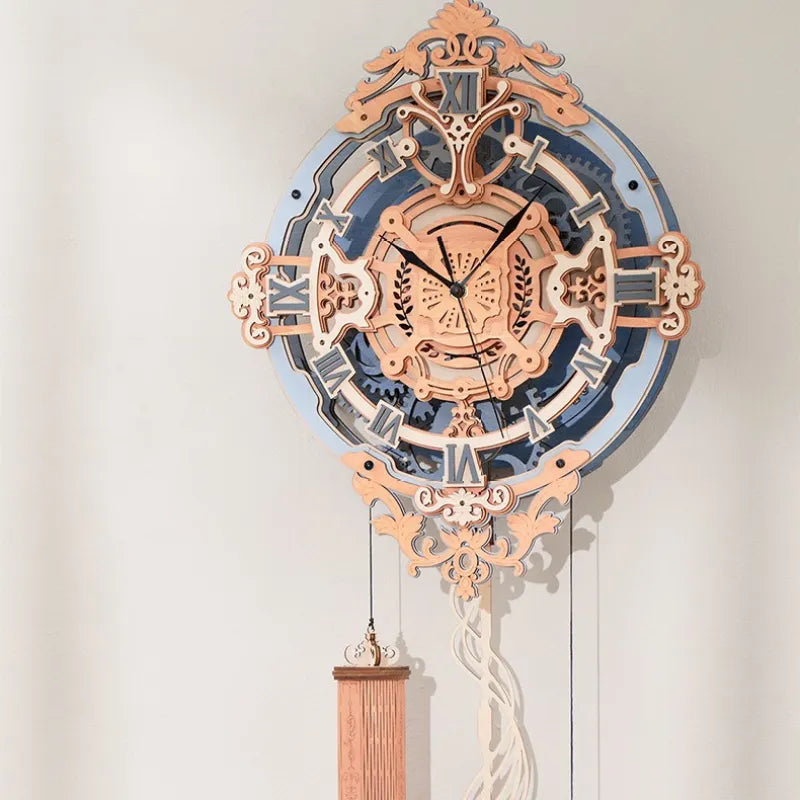 DIY Hand-assembled Creative Three-dimensional Jigsaw Puzzle Wall Clock WEM Support (www.WEM.support)