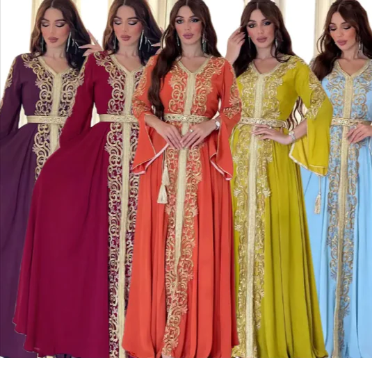 Dubai-Style Embroidered Applique Dress – Elegant and Sophisticated WEM Support (www.WEM.support)