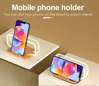 Multifunction Wireless Charger Stand with LED Lamp WEM Support (www.WEM.support)