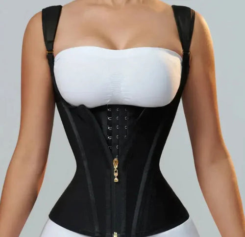 Elastic Mesh Slimming Corset with Zipper WEM Support (www.WEM.support)