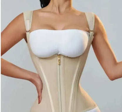Elastic Mesh Slimming Corset with Zipper WEM Support (www.WEM.support)