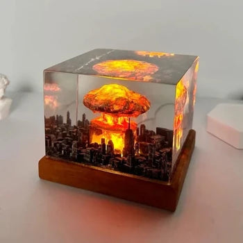 Explosion Mushroom Cloud Night Lamp Ornaments WEM Support (www.WEM.support)
