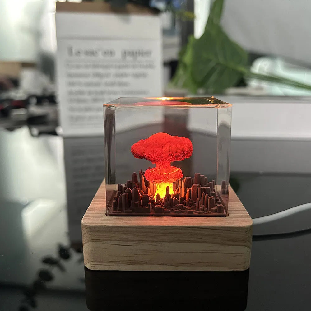 Explosion Mushroom Cloud Night Lamp Ornaments WEM Support (www.WEM.support)