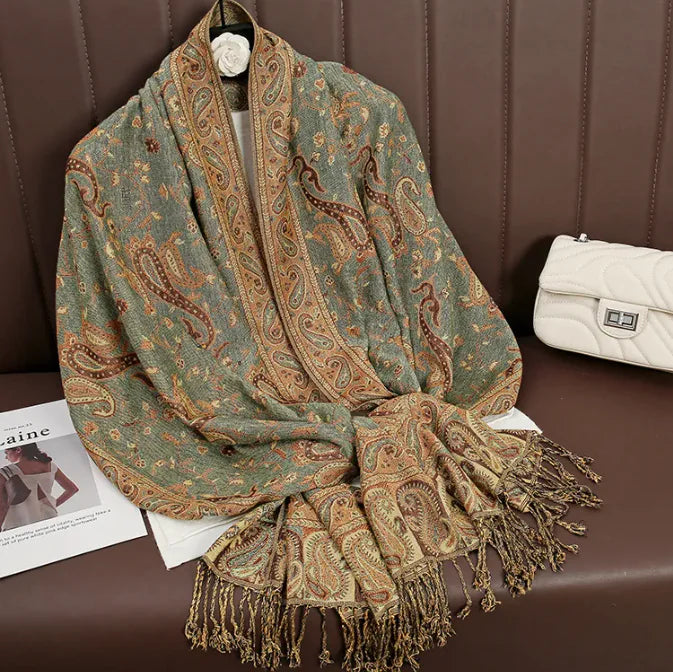 Cashmere Shawl – Women's Printed Warm Scarf WEM Support (www.WEM.support)