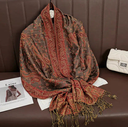 Cashmere Shawl – Women's Printed Warm Scarf WEM Support (www.WEM.support)