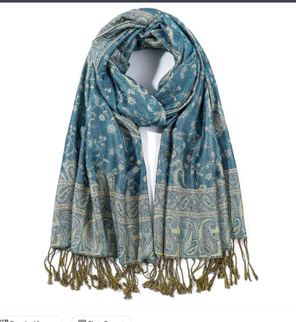 Cashmere Shawl – Women's Printed Warm Scarf WEM Support (www.WEM.support)