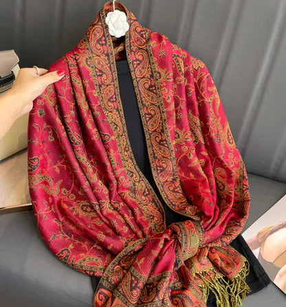 Cashmere Shawl – Women's Printed Warm Scarf WEM Support (www.WEM.support)