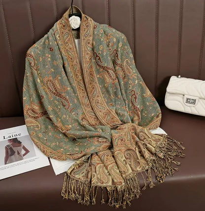 Cashmere Shawl Women's Printed Warm Scarf WEM Support (www.WEM.support)