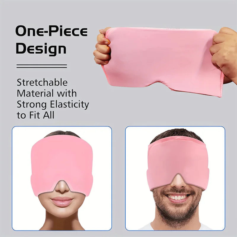 Migraine Relief Hat Mask - Cold Compress Hood WEM Support (www.WEM.support)