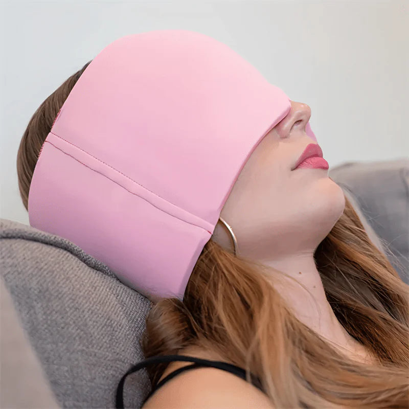 Migraine Relief Hat Mask - Cold Compress Hood WEM Support (www.WEM.support)