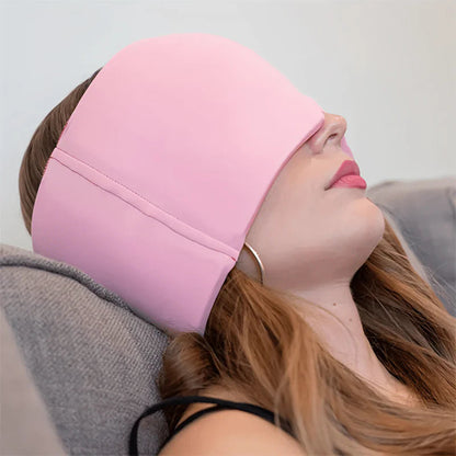 Migraine Relief Hat Mask - Cold Compress Hood WEM Support (www.WEM.support)