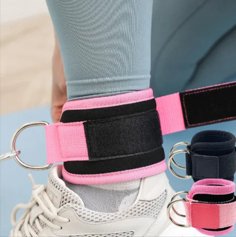 D-Ring Power Ankle Strap - Hip Stretch & Strength Trainer WEM Support (www.WEM.support)