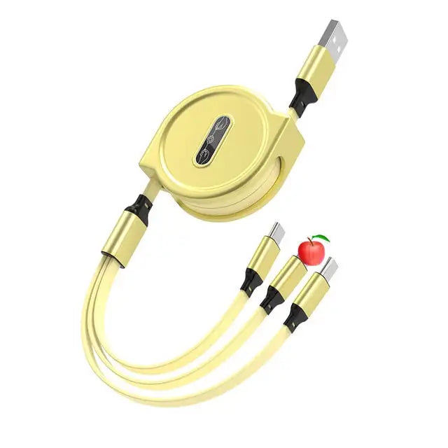 3 in 1 Retractable USB Cable WEM Support (www.WEM.support)