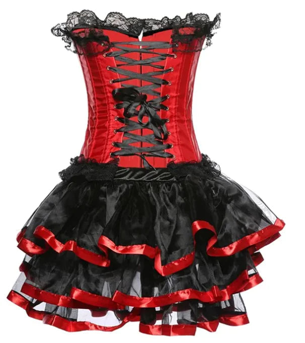 Elegant Red Court Gown WEM Support (www.WEM.support)