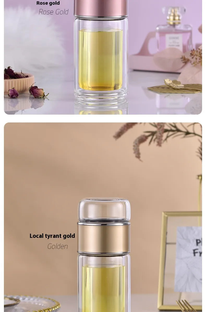 Double-Layer Glass Tea Cup WEM Support (www.WEM.support)