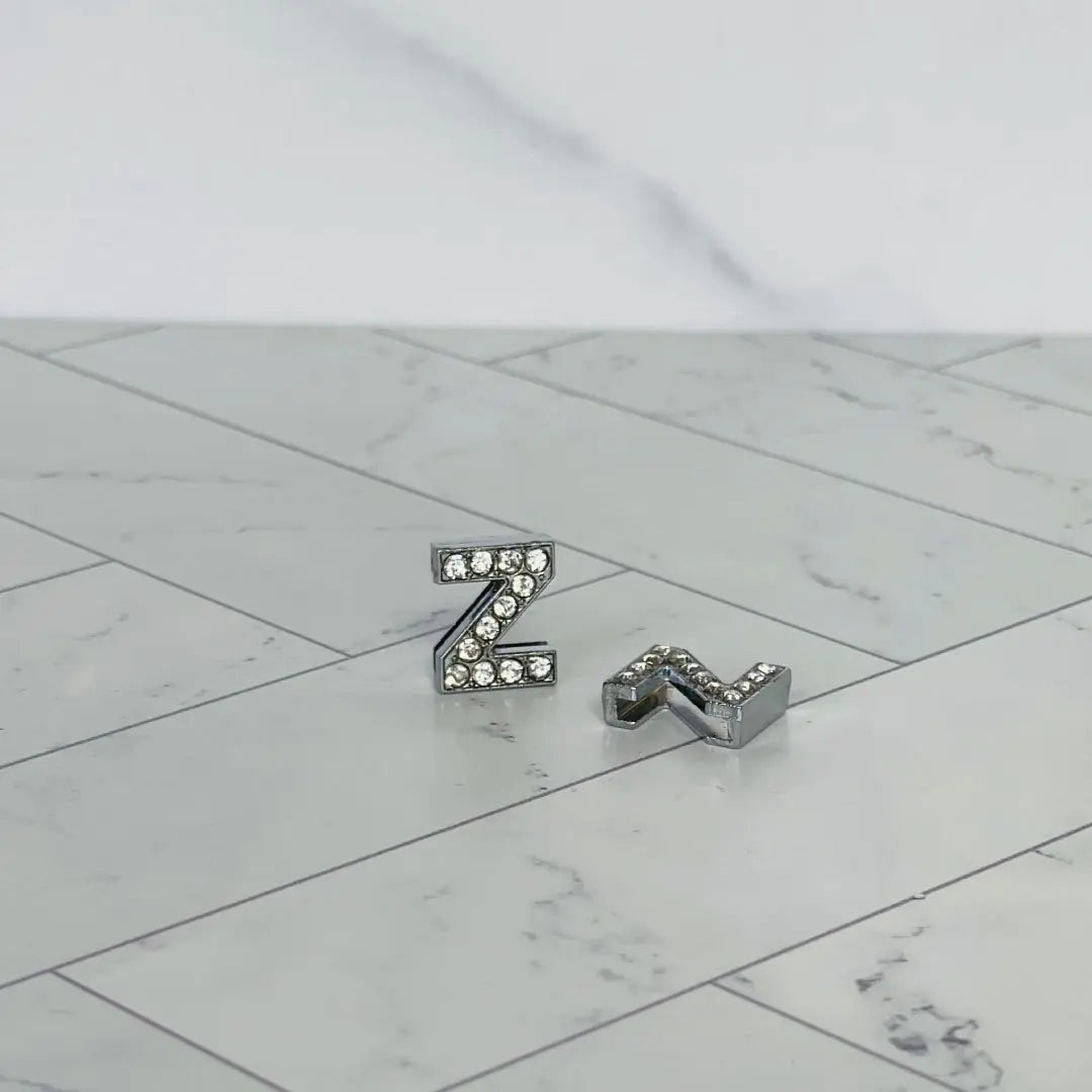 Pavé Letters -Silver Charms WEM Support (www.WEM.support)