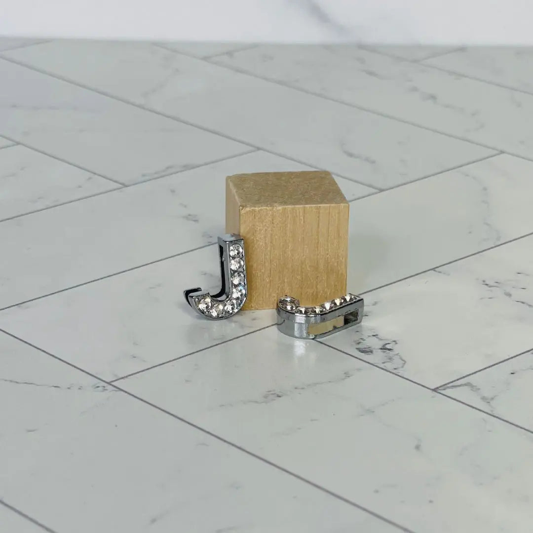 Pavé Letters -Silver Charms WEM Support (www.WEM.support)