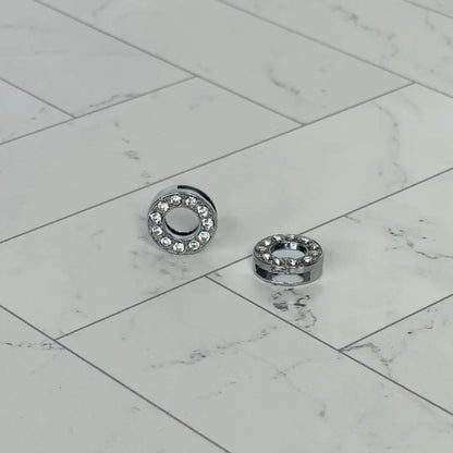 Pavé Letters -Silver Charms WEM Support (www.WEM.support)