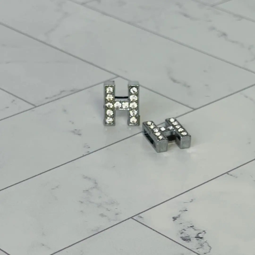 Pavé Letters -Silver Charms WEM Support (www.WEM.support)