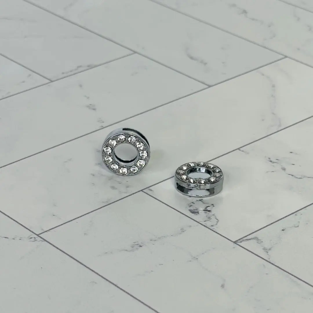 Pavé Letters -Silver Charms WEM Support (www.WEM.support)