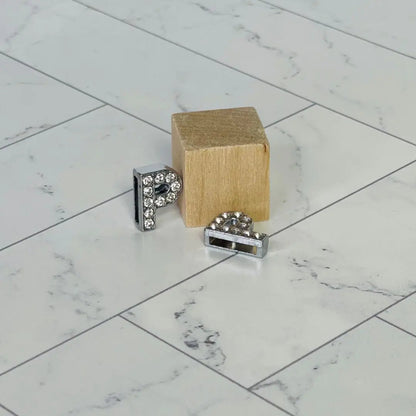 Pavé Letters -Silver Charms WEM Support (www.WEM.support)