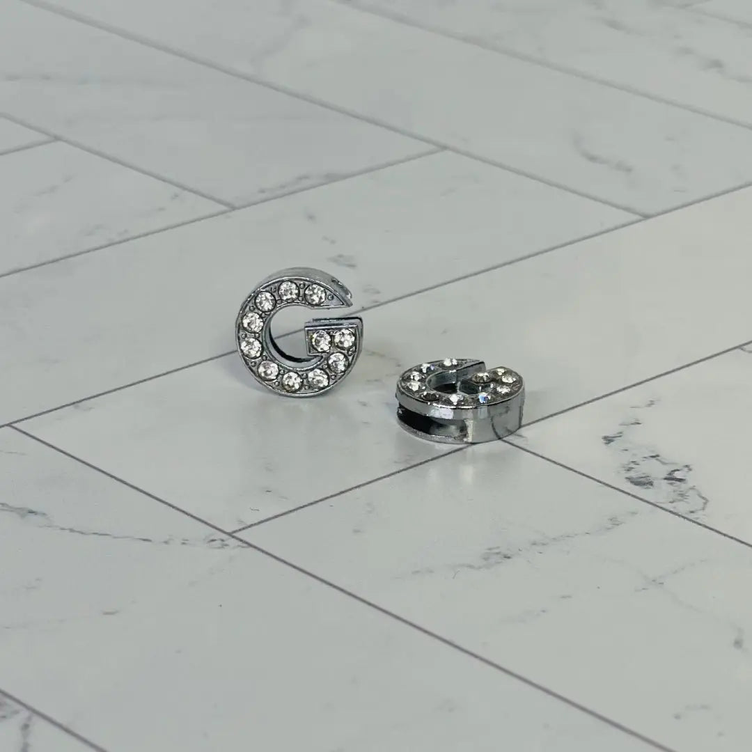 Pavé Letters -Silver Charms WEM Support (www.WEM.support)