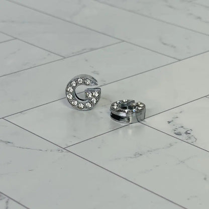 Pavé Letters -Silver Charms WEM Support (www.WEM.support)