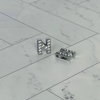 Pavé Letters -Silver Charms WEM Support (www.WEM.support)