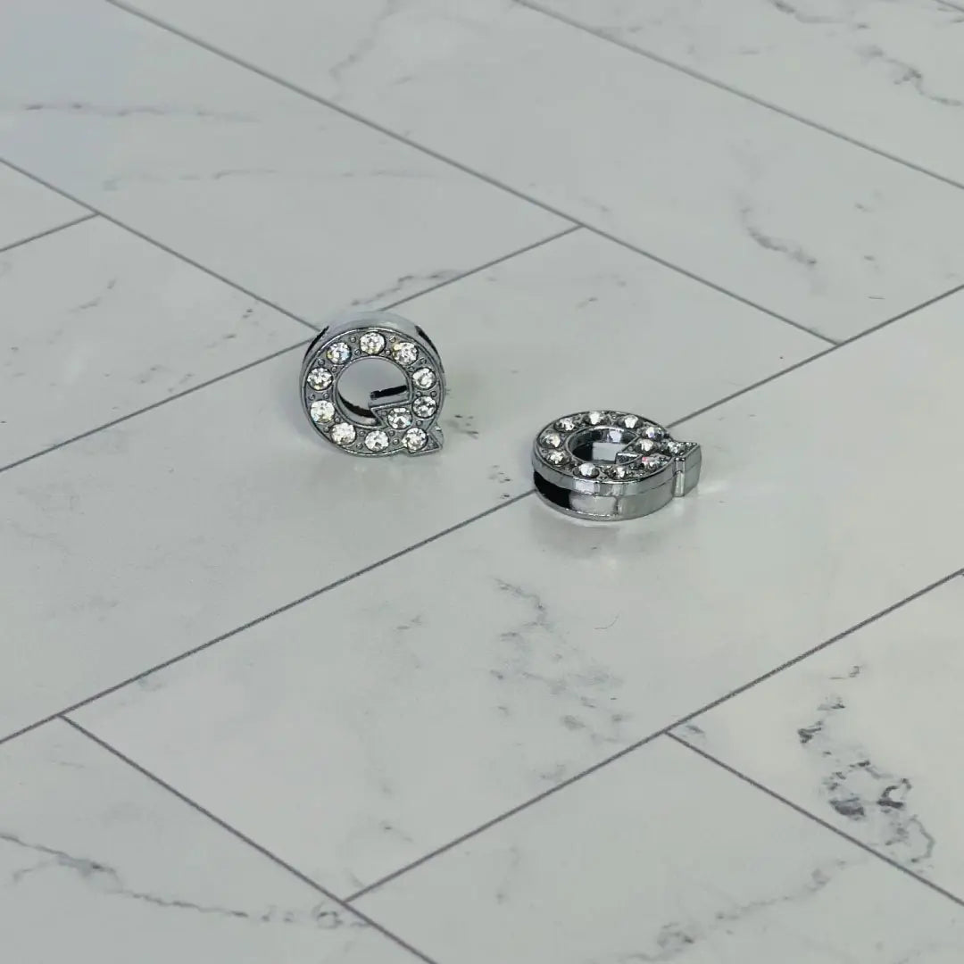 Pavé Letters -Silver Charms WEM Support (www.WEM.support)