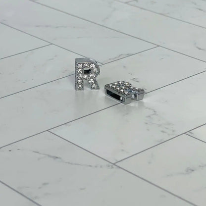 Pavé Letters -Silver Charms WEM Support (www.WEM.support)