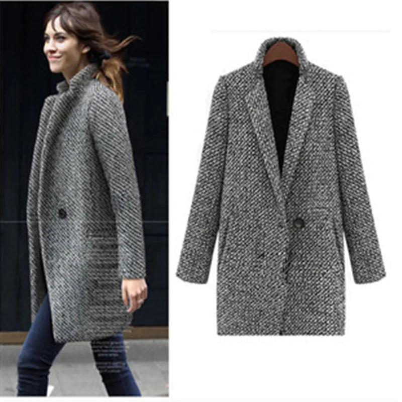 European Houndstooth Wool Coat WEM Support (www.WEM.support)