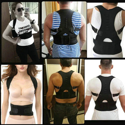 Posture Corrector Support Magnetic Back Shoulder Brace Belt Band For Men Women WEM Support (www.WEM.support)