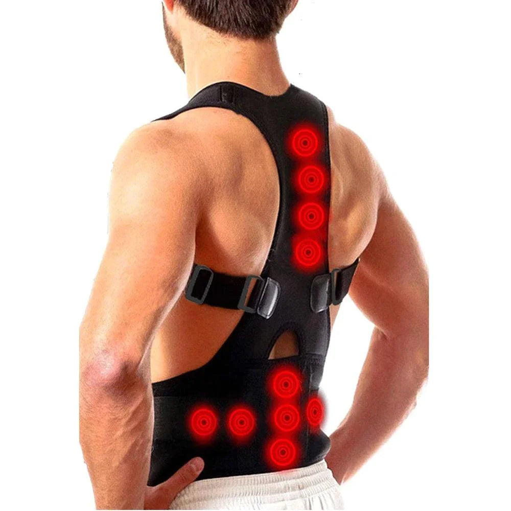 Posture Corrector Support Magnetic Back Shoulder Brace Belt Band For Men Women WEM Support (www.WEM.support)