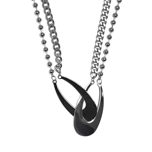 Double Ring Interlocking Necklace WEM Support (www.WEM.support)