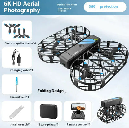 Foldable UAV with Fully Enclosed Mesh WEM Support (www.WEM.support)