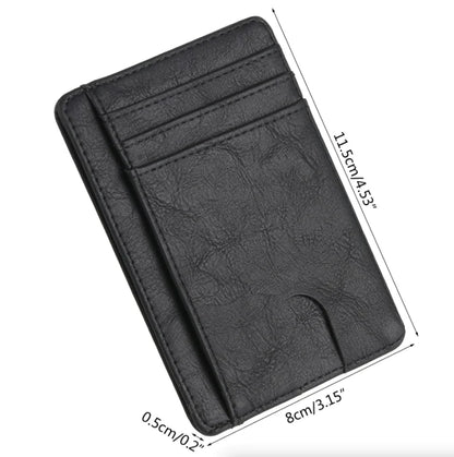 Mens Leather Slim Wallet Credit Card Holder RFID Blocking Pocket ID Money PU USA WEM Support (www.WEM.support)