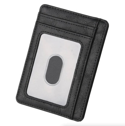 Mens Leather Slim Wallet Credit Card Holder RFID Blocking Pocket ID Money PU USA WEM Support (www.WEM.support)