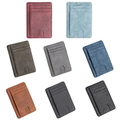 Mens Leather Slim Wallet Credit Card Holder RFID Blocking Pocket ID Money PU USA WEM Support (www.WEM.support)