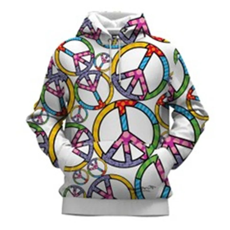 New Loose Large Size Cross-Border Wholesale Digital Printing Hooded Jacket WEM Support (www.WEM.support)