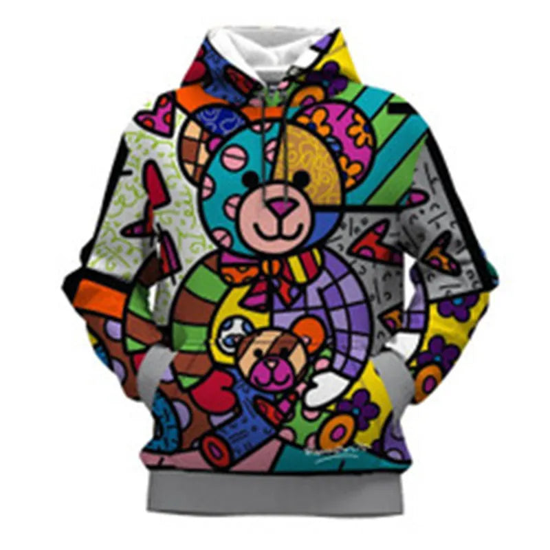 New Loose Large Size Cross-Border Wholesale Digital Printing Hooded Jacket WEM Support (www.WEM.support)