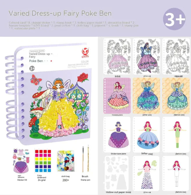 DIY Hand-painted Girl Stickers WEM Support (www.WEM.support)