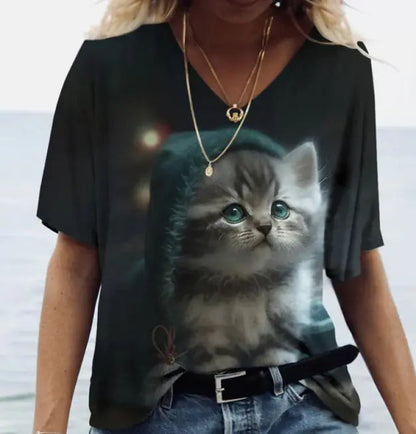 Cat Pattern Tshirt WEM Support (www.WEM.support)