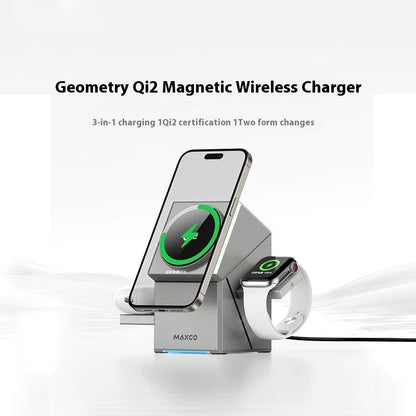 Qi2 Protocol Magnetic Touch Rotating Wireless Charger WEM Support (www.WEM.support)